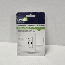 LEVITON T5632-BW 3.6A USB Type-A In Wall Charger 15A Tamper Resistant Ou... - $15.83