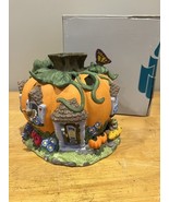 Partylite Harvest Pumpkin Tealight House Halloween Holder Retired P7316 - $33.83 CAD