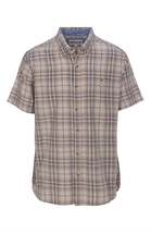 Men&#39;s Cozy Cotton Short Sleeve Plaid Shirt - £20.36 GBP