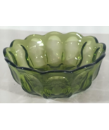 Vtg Anchor Hocking FAIRFIELD Avocado GREEN SALAD BOWL 5 3/4&quot; Scalloped E... - $229.05 MXN