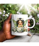 Green Fairy Teacup Mug – 11oz/15oz Microwave &amp; Dishwasher Safe – Gift Mug - $15.83+