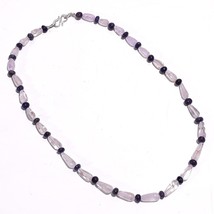 Natural Iolite Crystal Gemstone Mix Shape Smooth Beads Necklace 17&quot; UB-6743 - £8.66 GBP