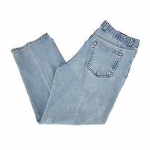 Saddlebred Mens Jeans 38x32 Blue Classic Straight Fit Distressed Denim Bottoms - £12.42 GBP