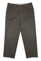 Joseph &amp; Feiss Men Size 40 (Measure 37x30) Dark Gray Tapered Pleated Dress Pants - £7.53 GBP