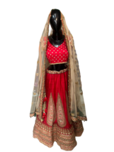 Lehnga Choli Matrimonio Indiano Lehenga Designer Pakistano Sposa Bollywood - £146.70 GBP