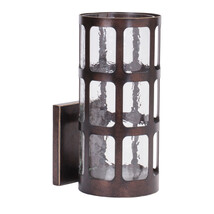 Metal Wall Sconce with Glass Insert 10.75&quot;H - $97.64