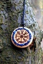 Handmade Unique Viking Vegvisir Pendant Necklace Pagan Odin Norse Witch ... - £15.89 GBP