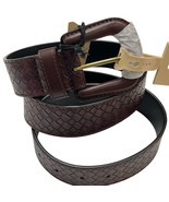 Frye Co Belt Womens M Vegan Leather Brown Woven Pattern Casual Western Boho - $18.49