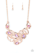 Paparazzi Warped Speed Rose Gold Necklace - New - £3.53 GBP