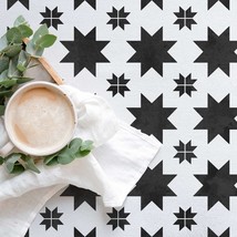 Quilted Star Tile Stencil - Cement Tile Stencil for Painting Tiles - Reu... - $11.95