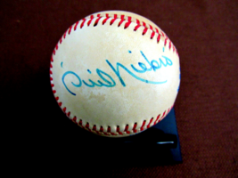 Phil Niekro Joe Niekro Braves Yankees Hof Signed Auto Game Used Baseball Jsa - £155.33 GBP