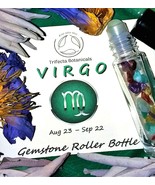 VIRGO Roller Bottle Crystal Set for Essential Oil Astrology Wicca Gift - £8.02 GBP