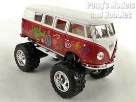 VW T1 (Type 2) &quot;Peace and Love&quot; Bus Off Road 1/32 Scale Diecast Model - RED - £12.57 GBP