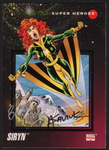 Alex Saviuk & Brad Vancata SIGNED 1992 Marvel Universe X-Men Art Card ~ Siryn  - $14.84