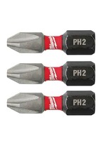 Milwaukee Shockwave PH2  1 in. Phillips #2 Alloy Steel Insert Bit - 3 Pack - £4.55 GBP