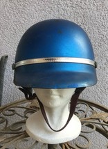 Vintage Bell Toptex Motorcycle Blue Helmet Med 7 1/8 PARTS OR REPAIR Shorty 924A - £64.94 GBP