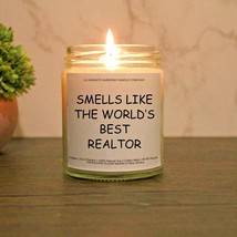 Smells Like The World&#39;s Best Realtor Candle | Real Estate Agent Gift | Realtor - £15.71 GBP