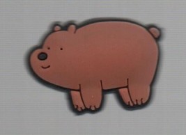 Grizzly Bear - We Bare Bears - Croc Button Shoe Charm Rubber - Brown - 1 3/4&quot; . - £2.37 GBP