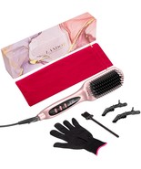 Rose Gold Inoic Hair Straightener Brush Smooth Frizz Free Results Cerami... - $828.26 MXN