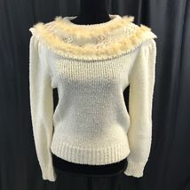 Vintage Sweater by Currants Large (Fur Neck) - $14.56
