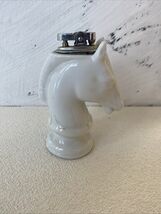 Vintage Mid Century Evans White Ceramic Horse Head  Table Lighter - $23.76