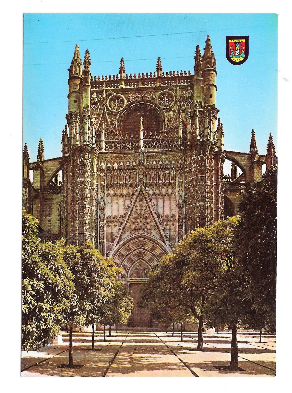 Spain Saville Cathedral Conception Gates Savilla Church 1965 Postcard 4X6 - $5.89