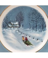 Avon Wedgwood 1976 Bringing Home The Tree 8.75&quot; Porcelain Plate Series - £12.01 GBP
