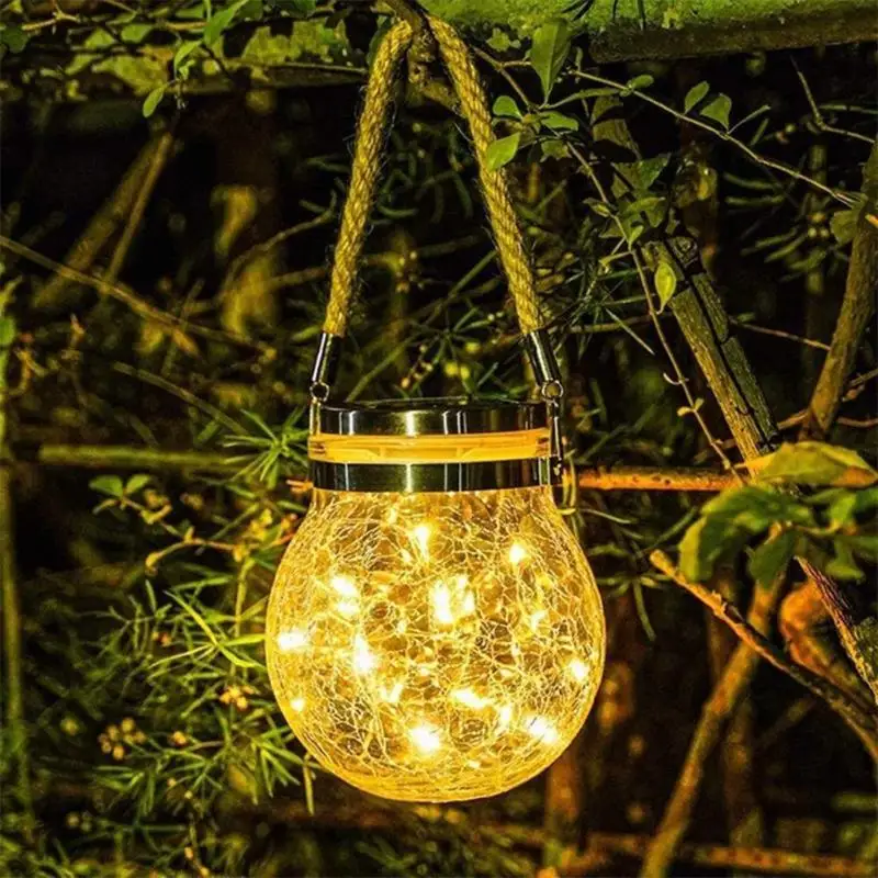 Outdoor Solar Crack Light Waterproof Hanging Gl Led Night Light For Garden Decor - £247.49 GBP
