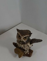 homco owl sitting on log with wings spread good # 1114 - £3.08 GBP