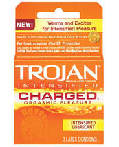 Trojan Intensified Charged Condoms - Box of 3 - £18.95 GBP