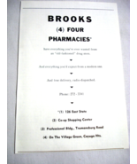1972 Ad Brooks Pharmacy, Four Locations, Ithaca, N.Y. - $12.33 CAD