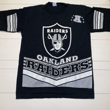1995 Single Stitch Oakland Raiders Shirt Jersey Style Salem Sportswear M... - $198.54