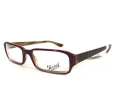 Persol Petite Eyeglasses Frames 2858-V 561 Brown Dark Red Rectangular 51-16-135 - £95.58 GBP