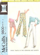 McCalls Vintage 9800 Sewing Pattern Girls Size 8 Pants &amp; Shorts - $6.37