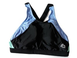 Sports Bra Black Blue Green RBX Padded Racerback Back Closure Size M - $11.88