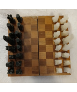 VINTAGE - ANTIQUE HANDMADE Onyx Mexican Chess Set IN WOODEN CASE - VERY ... - £101.92 GBP