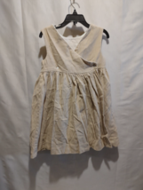 Papo D’ Anjo Girls Dress 6 years Beige Tan Cream Wrap around Dress Lined... - $23.38