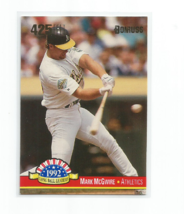 Mark Mc Gwire (Oakland Athletics) 1993 Donruss Long Ball Leaders Insert Card #LL4 - £3.92 GBP