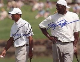 Michael Jordan And Tiger Woods Signed Auto Autograph 8X10 Rp Photo Legends - $19.99