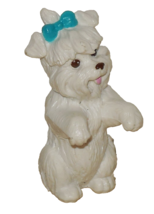 1991 BARBIE COURTNEY Skipper DOLL PET PALS Animal WHITE DOG w Blue bow - €12,61 EUR