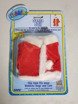New Ganz Webkins Dog &amp; Cat 3pc Red Santa Suit Code Enclosed - $8.98
