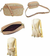COACH  F73953 Light Khaki Beechwood Signature C Jacquard Convertible Bel... - $1,933.62 MXN
