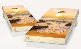 Beach Sunset Sky  Tropical Cornhole Board Vinyl Wrap Laminated Decal Sti... - £42.66 GBP