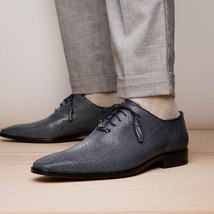 Pannuci Exotic Classic Dress Oxford Shoes Black image 6