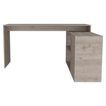 60" Light Gray L Shape Computer Desk - $756.49