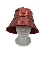 Anthropologie Wyeth Faux Leather Bucket Hat Red One Size New with tags - $47.06 CAD