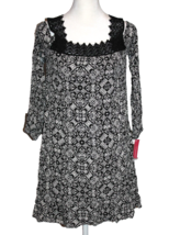Xhileration Cold Shoulder Lace Trim  Dress Size XS X-Small Black &amp; White... - £17.92 GBP