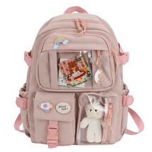 Cute Women Backpack Waterproof Multi-Pocket Nylon School Bagpafor Student Female - £40.95 GBP