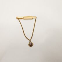 Vtg Lions Club International Tie Bar Clasp Chain Clip 10K Gold - $13.49