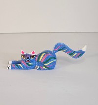 CAT Alebrije Carved Oaxacan Wood Painted Mexican Folk Art Carving Signed LUIS - £23.72 GBP